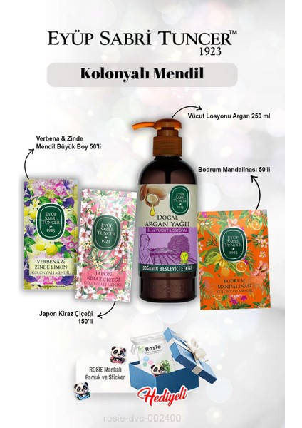 Verbena & Zinde Limon Kolonyalı Mendil Büyük Boy 50'li