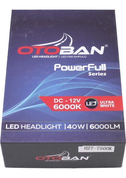 LED H27 Power Ful 25W 7500 K