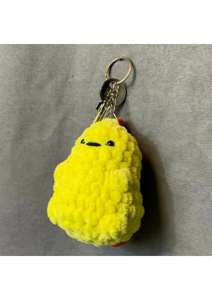 Uretti El Örgüsü Amigurumi Sevimli Dino Anahtarlık - Sarı