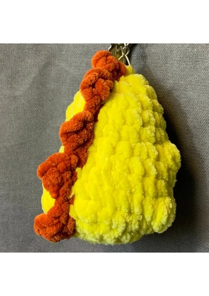 Uretti El Örgüsü Amigurumi Sevimli Dino Anahtarlık - Sarı