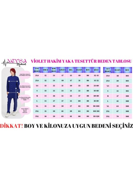 Violet Hakim Yaka Mürdüm Tesettür Uniforma (Likralı) Xl - Takım - Hayır Isim Yazılmasın
