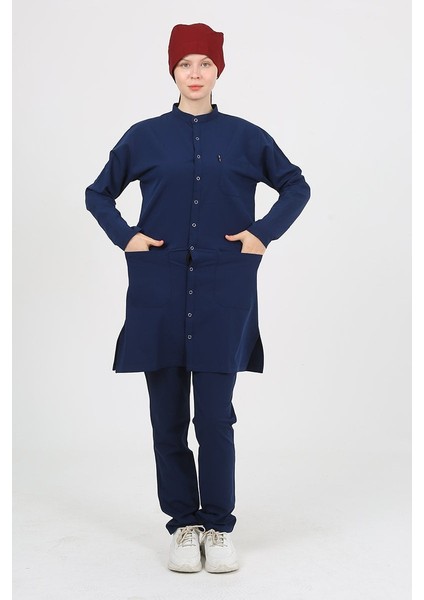 Violet Hakim Yaka Parliament Tesettür Uniforma (Likralı) S - Takım - Hayır Isim Yazılmasın modelleri