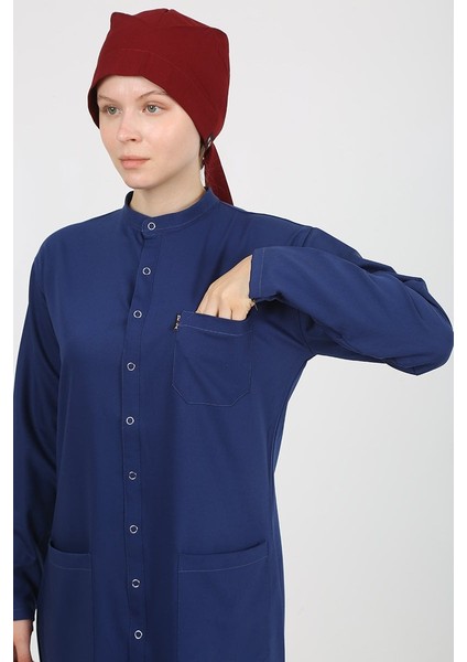 Violet Hakim Yaka Koyu Indigo Tesettür Uniforma (Likralı) Xs - Takım - Hayır Isim Yazılmasın indirimleri