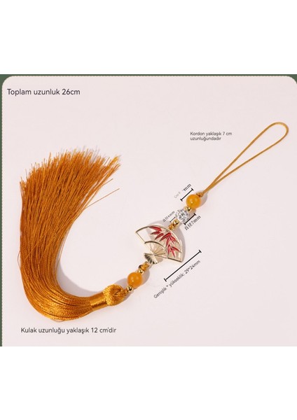 Rhinestone Altın Yelpaze Püskül Püskül Kolye Uzun Yumuşak Düz Püskül Giyim Kolye Araba Asılı Püskül Süsleme (Yurt Dışından) fiyatları