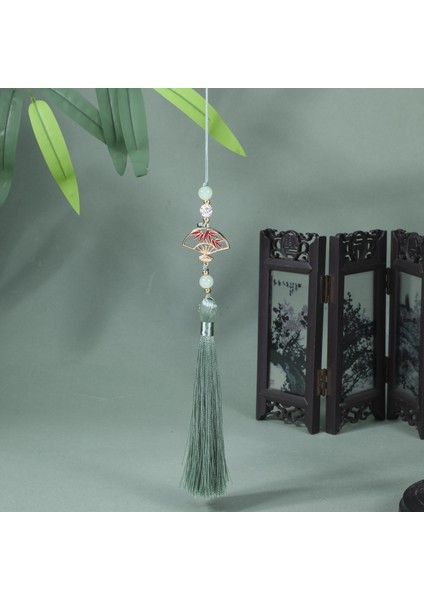 Rhinestone Altın Yelpaze Püskül Püskül Kolye Uzun Yumuşak Düz Püskül Giyim Kolye Araba Asılı Püskül Süsleme (Yurt Dışından) fırsatları