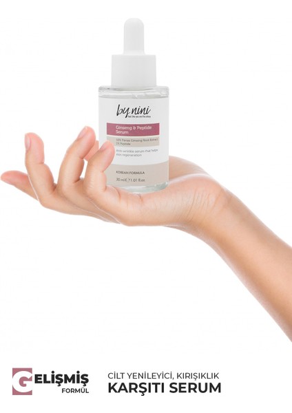 Cilt Yenileyici, Onarıcı, Çizgi Azaltıcı Ginseng & Peptide Serum 30 ml