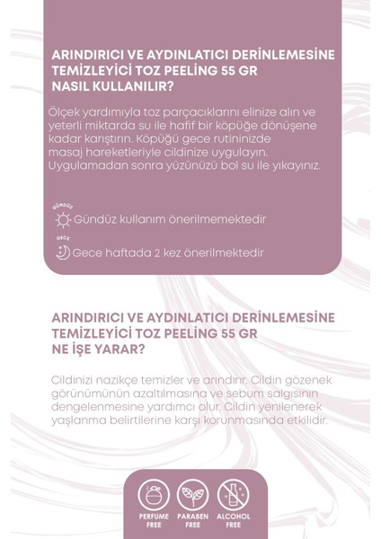 By Nini Arındırıcı ve Aydınlatıcı Derinlemesine Temizleyici Toz Peeling 55 gr