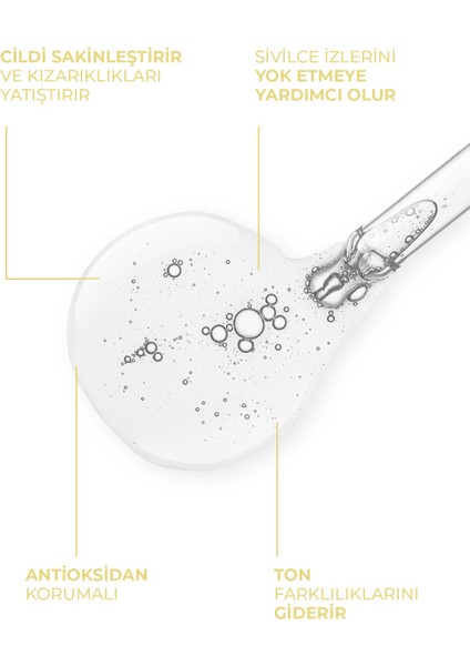 Hassas Ciltlere Uygun, Akne Karşıtı, Cilt Tonu Eşitleyici, Bariyer Onarıcı Azelaik Asit Serum 30 ml
