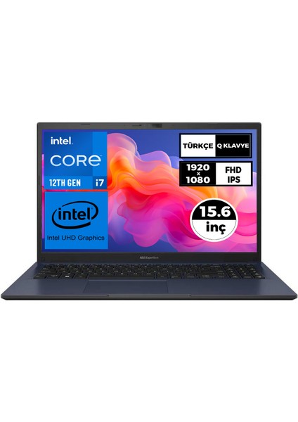 Expertbook B1 I7-1255U 8gb 1tb SSD 15.6" Fhd Freedos Taşınabilir Bilgisayar B1502CBA-I78512B0D 003