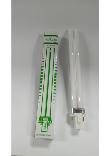 11W 6500K 220-240V 2 Pinli Plc Ampul G23 DUY uzunluk duy dahil 23 cm