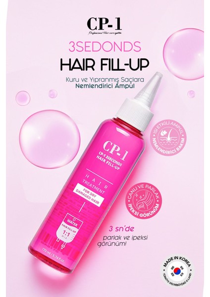 Cp-1 Keratin Seramid ve Kolajen Içeren 3 Saniyede Bakım Saç Dolgu Serumu Hair Clinic Ampoule 170 ml fiyatları