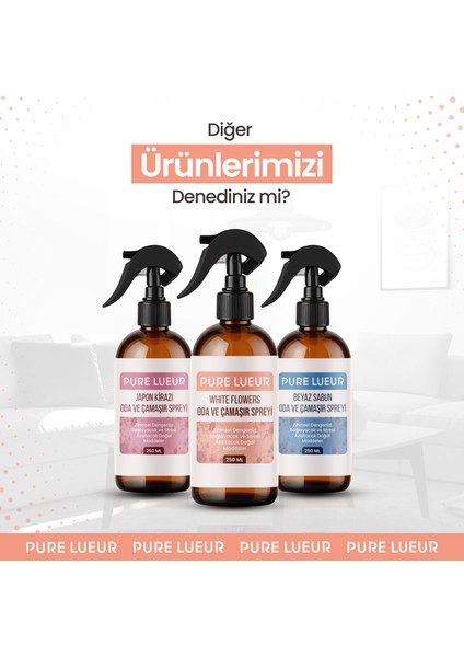 Beyaz Çiçekler Parfü mlü Oda ve Çamaşır Spreyi Ortam ve Kumaş Kokusu White Flowers Room Spray 250 ml