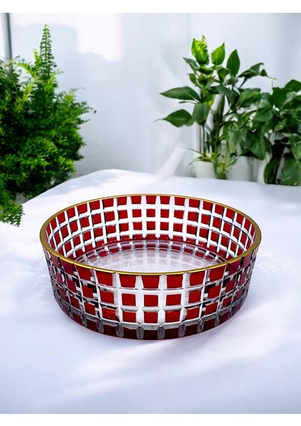 Dekor Kesme Gold Kenar 25CM Sunum Kasesi