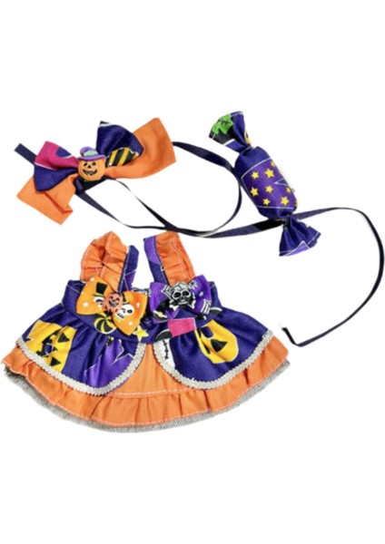 3 Parça Moda Bebekleri Cadılar Bayramı Giysileri 20CM Bebek Giysileri 20CM Bebekler Için Sarı (Yurt Dışından)