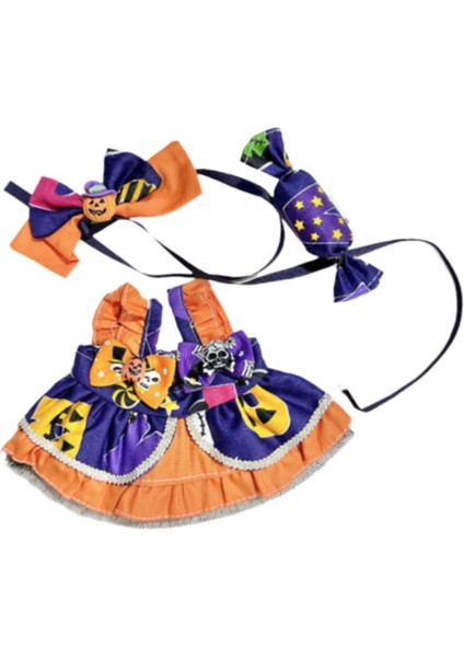 3 Parça Moda Bebekleri Cadılar Bayramı Giysileri 20CM Bebek Giysileri 20CM Bebekler Için Sarı (Yurt Dışından)