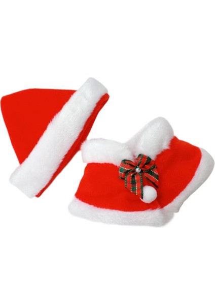 Pelerini Şapkalı Noel Kıyafeti Koordinasyon Için Giydirme 15CM Uygulamalı (Yurt Dışından)