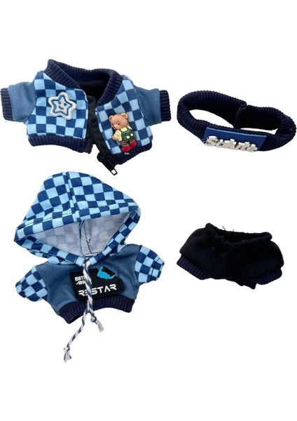 Mini 6 Inç Giysileri 5-7 8-10 Yaş Giysileri Kolye Çocuk Mavi (Yurt Dışından)