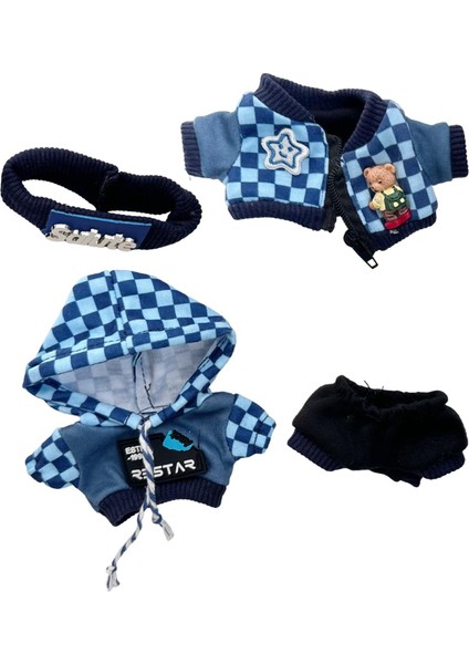 Mini 6 Inç Giysileri 5-7 8-10 Yaş Giysileri Kolye Çocuk Mavi (Yurt Dışından)