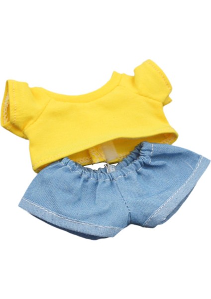 Üstü ve Pantolonu Yap Kostümleri 15CM Için Gücü Esneklik Sarı (Yurt Dışından)