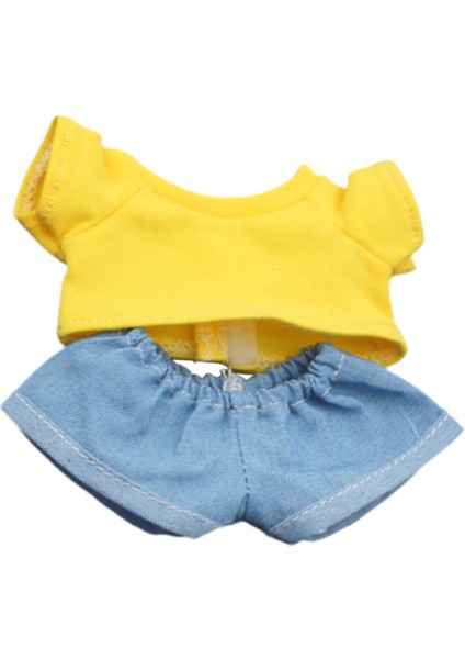 Üstü ve Pantolonu Yap Kostümleri 15CM Için Gücü Esneklik Sarı (Yurt Dışından)
