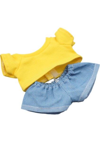 Üstü ve Pantolonu Yap Kostümleri 15CM Için Gücü Esneklik Sarı (Yurt Dışından)