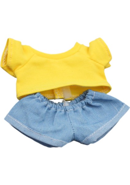Üstü ve Pantolonu Yap Kostümleri 15CM Için Gücü Esneklik Sarı (Yurt Dışından)