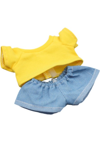 Üstü ve Pantolonu Yap Kostümleri 15CM Için Gücü Esneklik Sarı (Yurt Dışından)