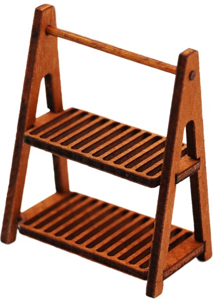 Mini Çift Katlı Ahşap Depolama Rafı (Yurt Dışından)