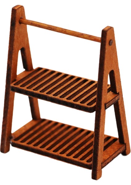 Mini Çift Katlı Ahşap Depolama Rafı (Yurt Dışından)