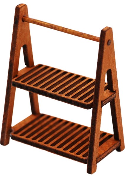 Mini Çift Katlı Ahşap Depolama Rafı (Yurt Dışından)