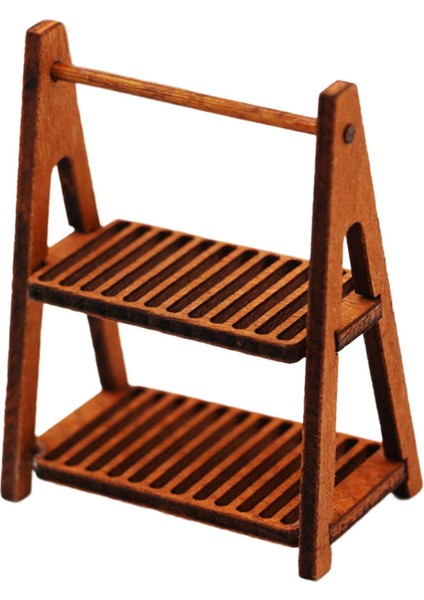 Mini Çift Katlı Ahşap Depolama Rafı (Yurt Dışından)