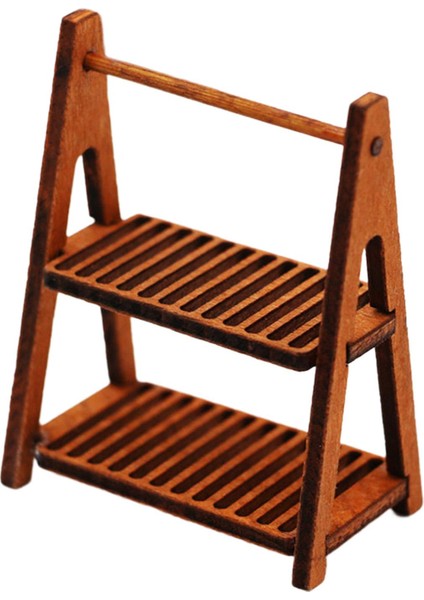 Mini Çift Katlı Ahşap Depolama Rafı (Yurt Dışından)