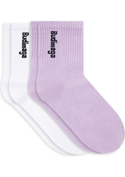 2'li Paket- Kadın Basic Tenis Spor Soket Çorap