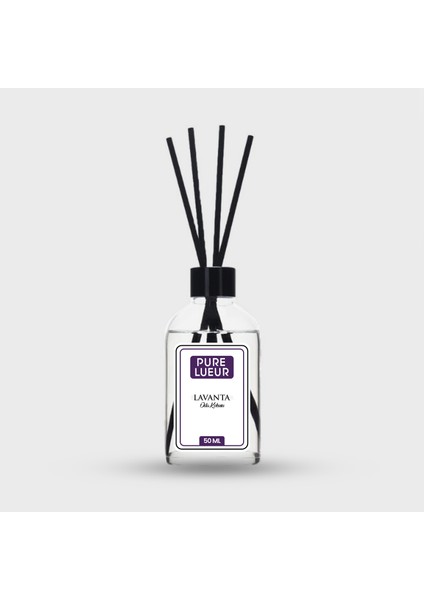 Lavanta Çubuklu Oda Kokusu Bambu Kokusu Lavender Reed Diffuser 50 ml