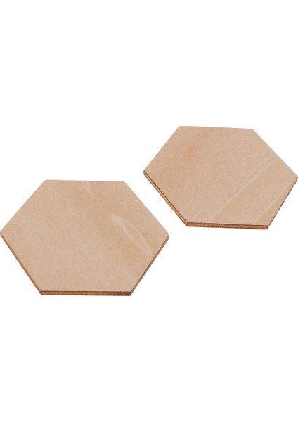 El I Dekoru Yap Için Altıgen Şekilli Ahşap Süslemeler Şekilleri 50 60MM (Yurt Dışından) fırsatları