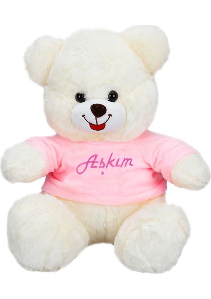 Sunman T-Shirtlü Oturan Peluş Ayı - 38 cm