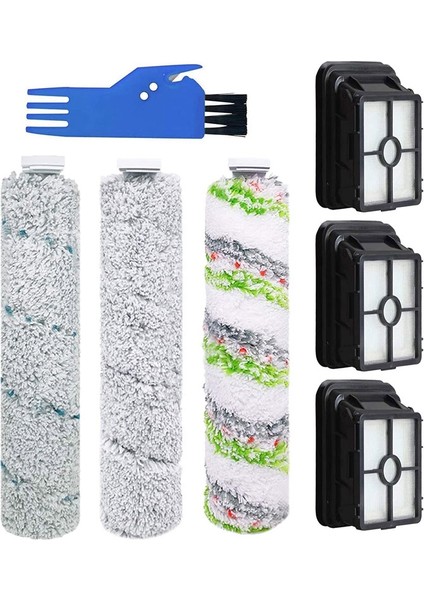 Bissell Crosswave Cordless Max 2554A,2590,2593 ve 2596 Hepsi Bir Arada Islak-Kuru Elektrikli Süpürge Için Fırça Rulo Filtre Seti (Yurt Dışından)