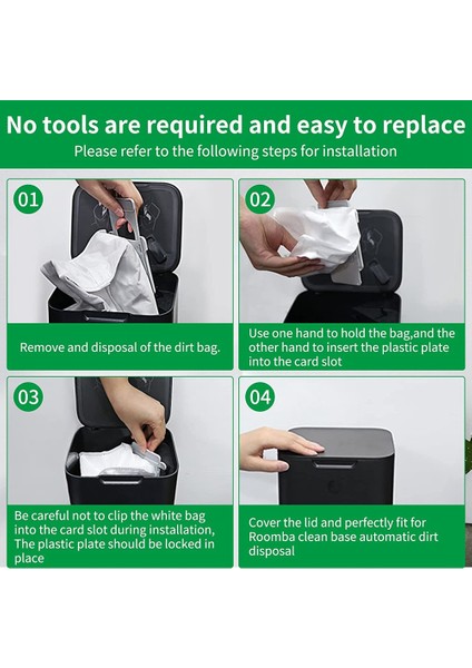 Irobot Roomba I & S & J Serisi Robotlu Süpürge Tabanı Otomatik Kir Bertaraf Torbaları Için 6 Paket Yedek Vakum Torbaları (Yurt Dışından) fiyatları