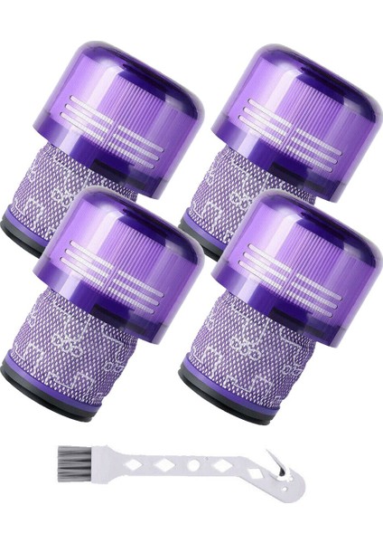 Dyson V11 SV14 Animal Plus Mutlak Elektrikli Süpürge Için 4 Paket Yedek Filtre Temizleme Fırçası ile (Yurt Dışından)