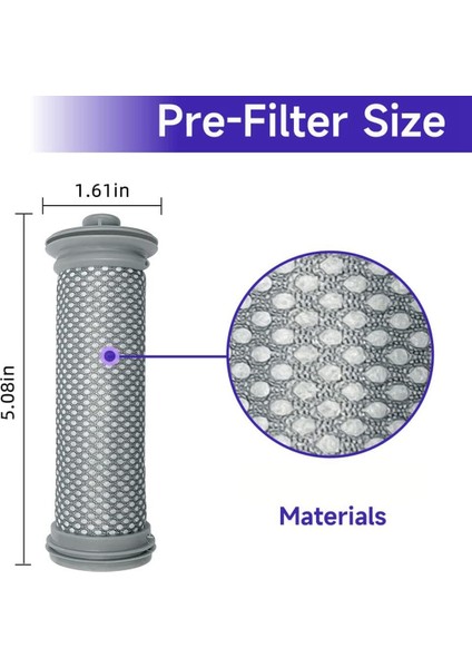 Tineco A10/A11 Hero A10/A11 Master, Tineco Pure One S11/S12 Serisi Elektrikli Süpürge Için Yedek Rulo Fırça ve Ön Filtre (Yurt Dışından) fiyatları