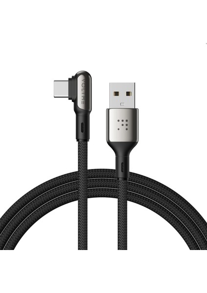 C2068 Stark 60W USB To Type-C Şarj Kablosu 2m 3A-SIYAH