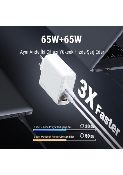 V2028 Revo Beyaz 140W CCA Gan Şarj Cihazı