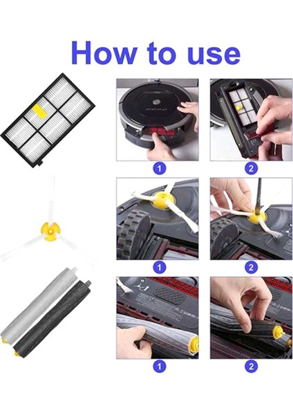 15 Adet Aksesuarları Kiti Irobot Roomba 8 9 Serisi 800 860 865 866 870 871 880 885 886 890 900 974 966 980 Elektrikli Süpürge (Yurt Dışından) modelleri