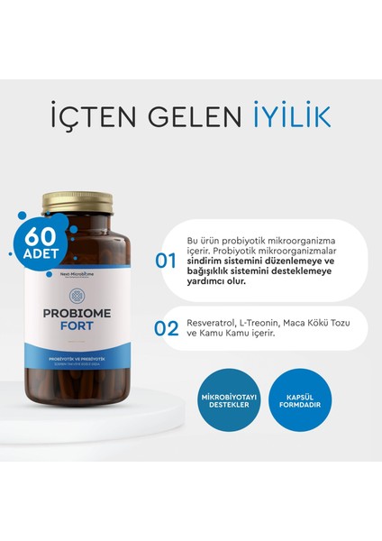 Probiome-Fort Takviye Edici Gıda (60 Kapsül)