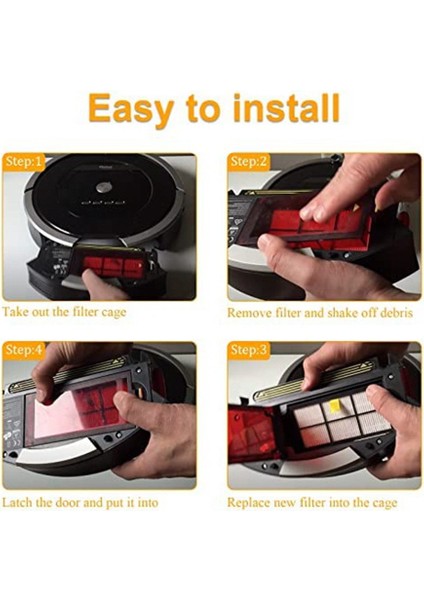 Irobot Roomba 800 900 Serisi Elektrikli Süpürge Için 9pack Filtre Değiştirme, Fliter Temizleme Fırçası Aracı ile (Yurt Dışından) indirimleri