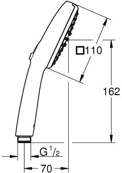 Tempesta Cube 110 El Duşu 2 Akışlı Rain,jet - 27571003