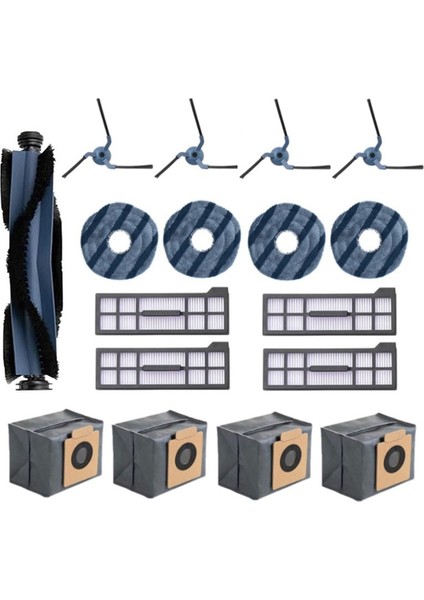 X10 Pro Omni Robot Süpürge Ana Yan Fırça Paspas Bezi Hepa Filtre Toz Torbaları Aksesuarlar Yedek Parçalar (Yurt Dışından)