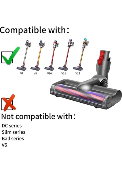 V8 V10 V11 V15 Elektrikli Süpürgeler Için Sert Zemin Ataşmanı Yumuşak Silindir Fırça Yedek Parçaları (Yurt Dışından) fiyatları