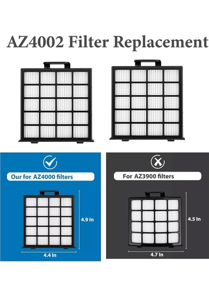 AZ4000 AZ4002 AZ400C Power Detect Dik Temizleyici Rulo Fırça Hepa Filtre Köpük ve Keçe Filtreler Için Yedek Parçalar (Yurt Dışından) fiyatları