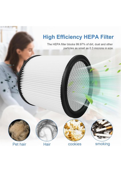 6-16 Galon Islak/kuru Vakum Için 4'lü DXVC6910 Filtre Yedeği, DXV06P (Yurt Dışından) modelleri